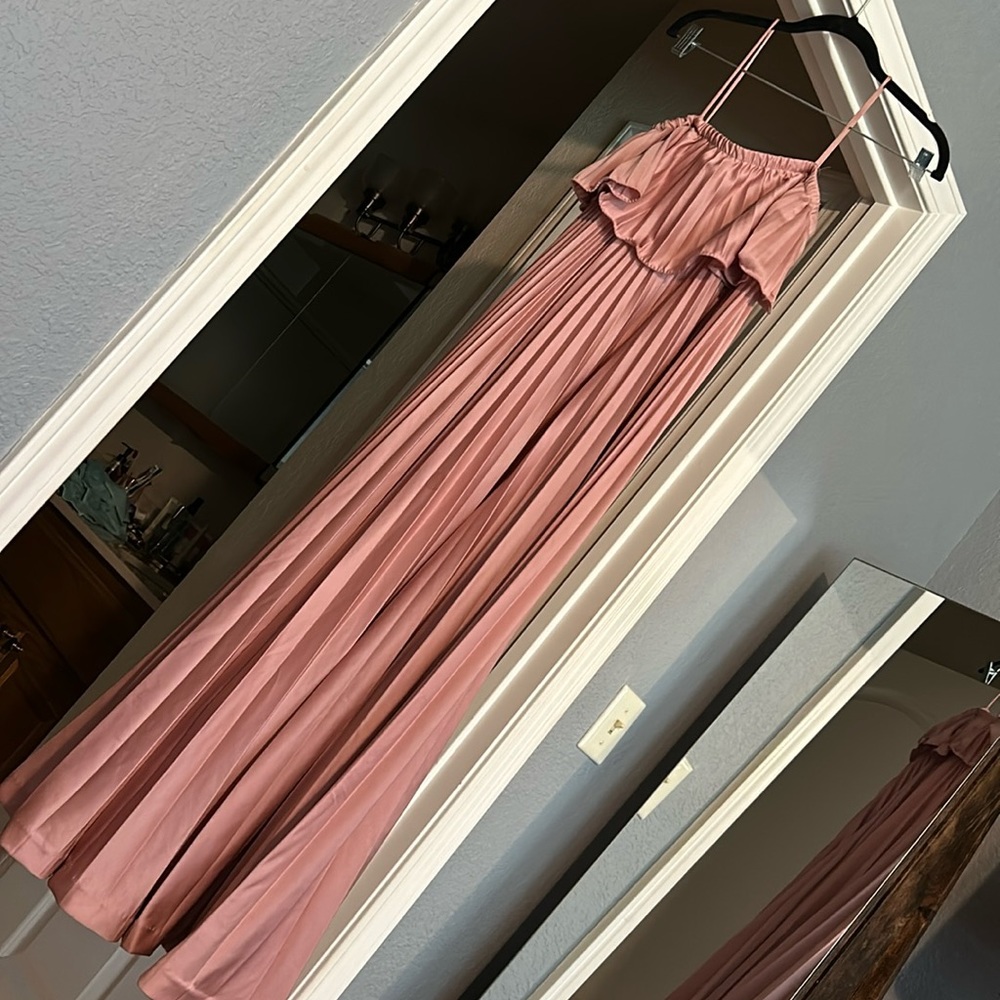 Vintage infinity dusty rose dress 5